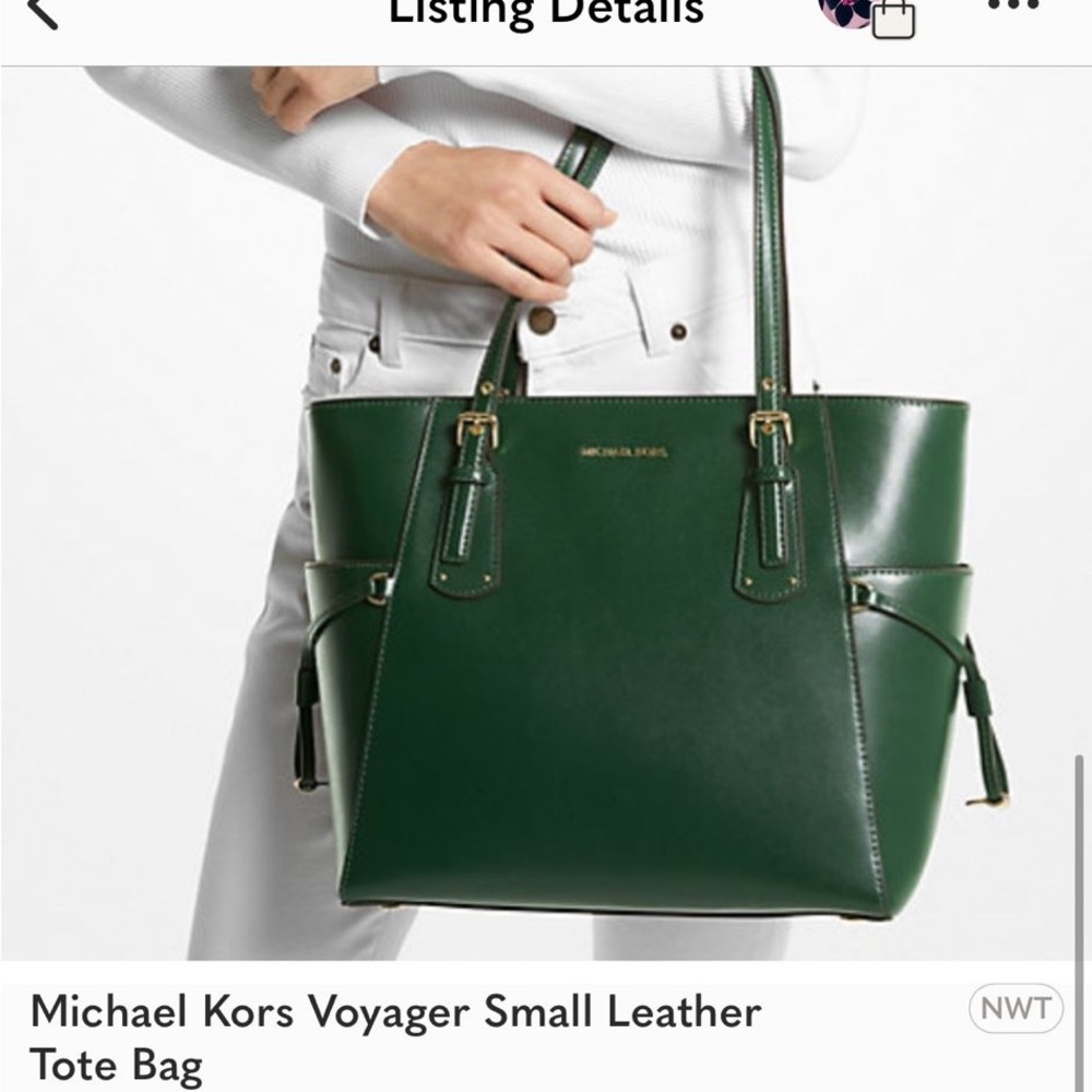 Michael Kors Voyager Emerald Green Tote Bag - Picture 4 of 4